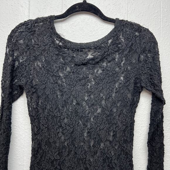 Lace Black Top XS Witchy Goth Whimsigoth Punk Rockabilly Festival Emo Renassance - Picture 6 of 11